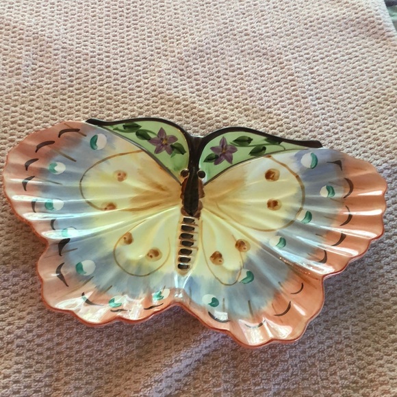 Cost Plus World Market Other - Hand Painted World Market Butterfly Platter.